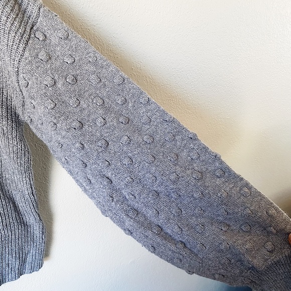 Vince Camuto Bobble Sleeve Sweater Heather Gray Women’s Size Large - Picture 4 of 8